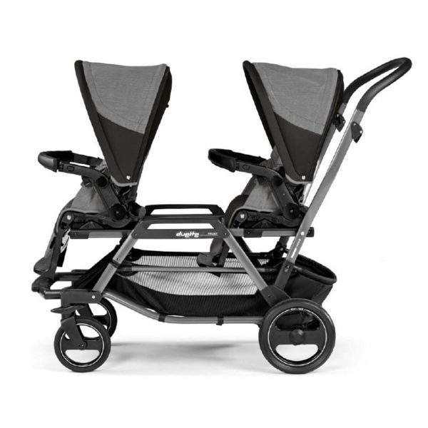 کالسکه دوقلو کودک پگ پرگو مدل Peg-Perego Duette Piroet Luxe Beige