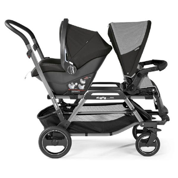 کالسکه دوقلو کودک پگ پرگو مدل Peg-Perego Duette Piroet Luxe Beige