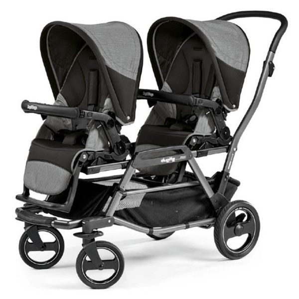 کالسکه دوقلو کودک پگ پرگو مدل Peg-Perego Duette Piroet Luxe Beige