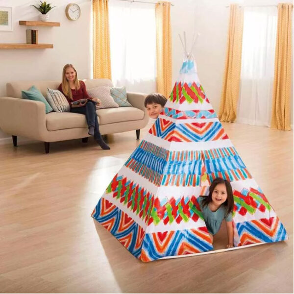 قیمت و خرید چادر بازی کودک اینتکس مدل سرخپوستی | INTEX 48629N در فروشگاه سیسمونی, پوشاک و اسباب بازی کودک و نوزاد ارمغان کیدز