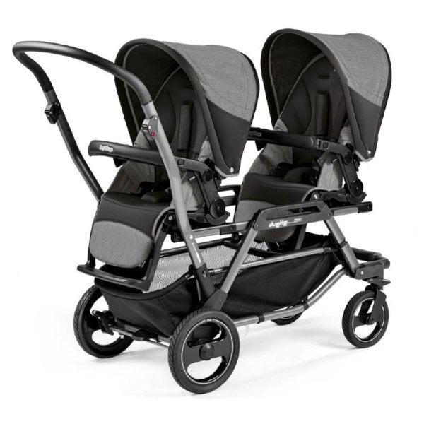 کالسکه دوقلو کودک پگ پرگو مدل Peg-Perego Duette Piroet Luxe Beige
