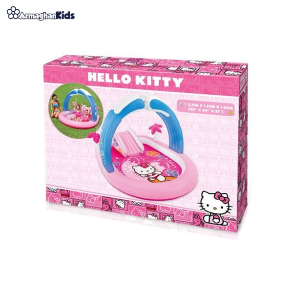 خرید آنلاین و حضوری استخر بادی سرسره دار اینتکس طرح کیتی - Intex Hello Kitty Water play centre در فروشگاه سیسمونی ارمغان کودک