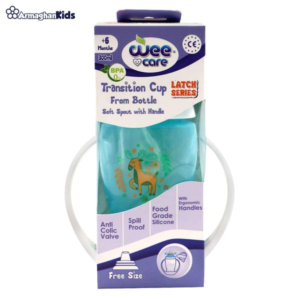 خرید آنلاین و حضوری لیوان ضد قطره وی کر Wee care حجم 300 میلی لیتر در فروشگاه سیسمونی ارمغان کودک