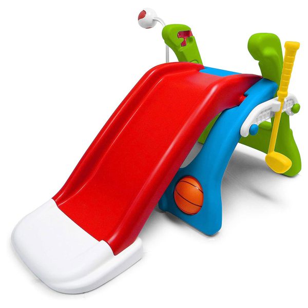 خرید آنلاین و حضوری مجموعه بازی چندکاره سرسره، حلقه بسکتبال و گلف مدل Grow'n up 2031 در فروشگاه سیسمونی ارمغان کودک - کیدز