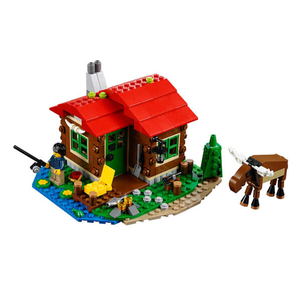 کریرتور لگوی کلبه کنار دریاچه مدل سه در یک لگوی اصلی ساخت دانمارک