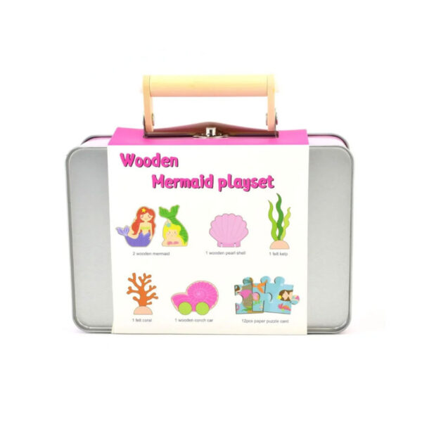 قیمت و خرید ست بازی پری دریایی چوبی پیکاردو با کیف فلزی در فروشگاه سیسمونی, پوشاک و اسباب بازی کودک و نوزاد ارمغان کیدز