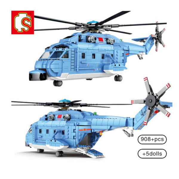 SEBO-block-z-18-Utility-Helicopter-01 قیمت و خرید لگو هلیکوپتر برند سمبو بلاک مدل 202038 در فروشگاه سیسمونی, پوشاک و اسباب بازی کودک و نوزاد ارمغان کیدز