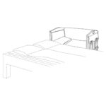 تخت و گهواره چوبی روبا محصول آلمان چوب خود رنگ راش 4 در یک