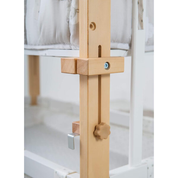 تخت و گهواره چوبی روبا محصول آلمان چوب خود رنگ راش 4 در یک