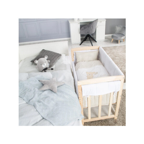 تخت و گهواره چوبی روبا محصول آلمان چوب خود رنگ راش 4 در یک