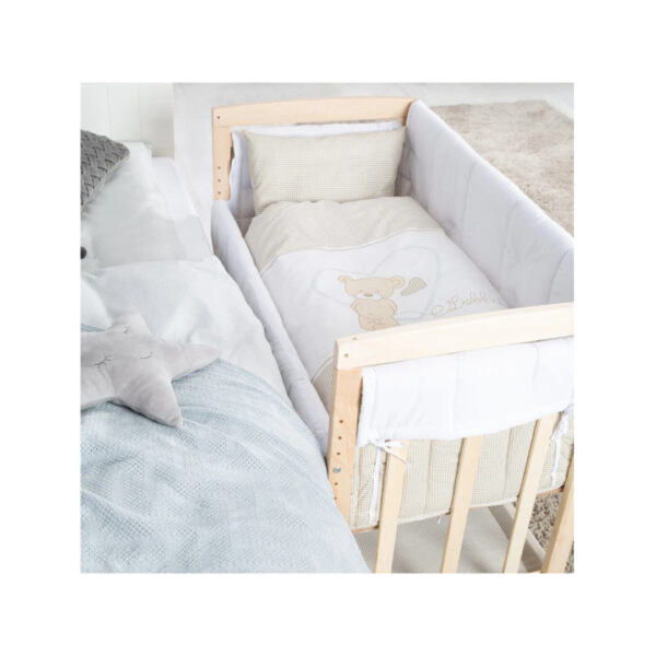 تخت و گهواره چوبی روبا محصول آلمان چوب خود رنگ راش 4 در یک