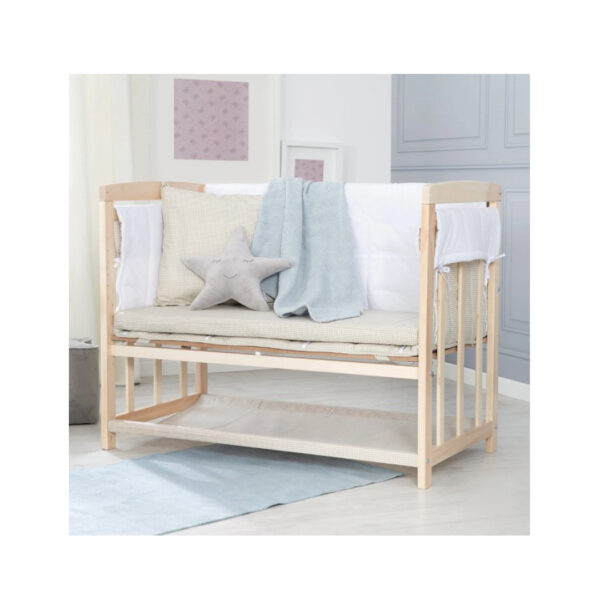 تخت و گهواره چوبی روبا محصول آلمان چوب خود رنگ راش 4 در یک