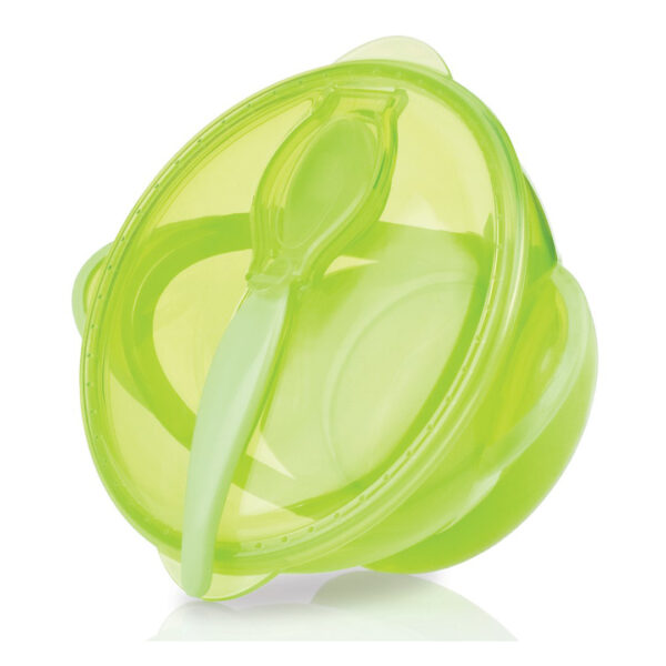 ظرف غذای چسبی قاشق دار نابی NUBY