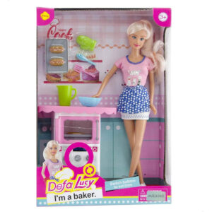 قیمت و خرید عروسک باربی دفا لوسی مدل دختر آشپز | Defa Lucy I'm a baker No.8421 در فروشگاه سیسمونی ارمغان کیدز (ارمغان کودک پارک ملت)