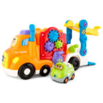 قیمت و خرید ماشین بازی آموزشی وی تک مدل Vtech Toot Toot Drivers Car Carrier در فروشگاه سیسمونی ارمغان کیدز ( ارمغان کودک پارک ملت )